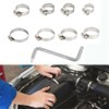 91pcs Hose Clamp Set with Z Wrench, Stainless Steel Adjustable