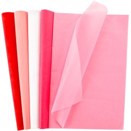 SANNIX 100 Sheets Pink Christmas Tissue Paper Red Pink White Rose Red Gift Wrapping Paper for Pink Christmas Party Holiday Decoration DIY Crafts Gift Packing 19.7 ×13.8 Inch (5 Colors)