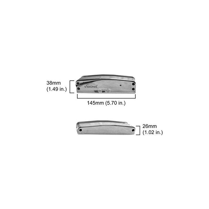 Visionis VIS-DP105GD-FSA-LED Electric Drop Bolt Lock 1700lbs for Full Glass
