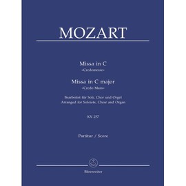 Mozart: Missa in C Major, K. 257 (arr. for Soloists, Choir and Organ) - "Great Credo Mass" (Vocal Score)