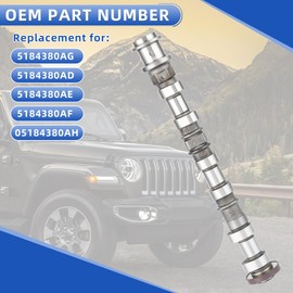 HIO-YAUTOM 05184380AH Intake Camshaft Right Side Compatible with Jeep Wrangler Grand Cherokee Dodge Charger Challenger Ram 3.6L V6 Models Replacement for OEM 5184380AG 5184380AE 5184380AF 5184380AD