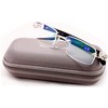 Men Rectangular Rimless Designer Fashion Reading Glasses/w Anti-reflective AR Coating
