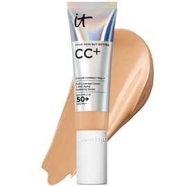 IT Cosmetics Your Skin But Better CC Cream LSF 50+, Hochpigmentierte Mehrzweck-Creme mit LSF 50, Getönte Anti-Aging-Tagescreme, Foundation, Concealer & Pflege in einem