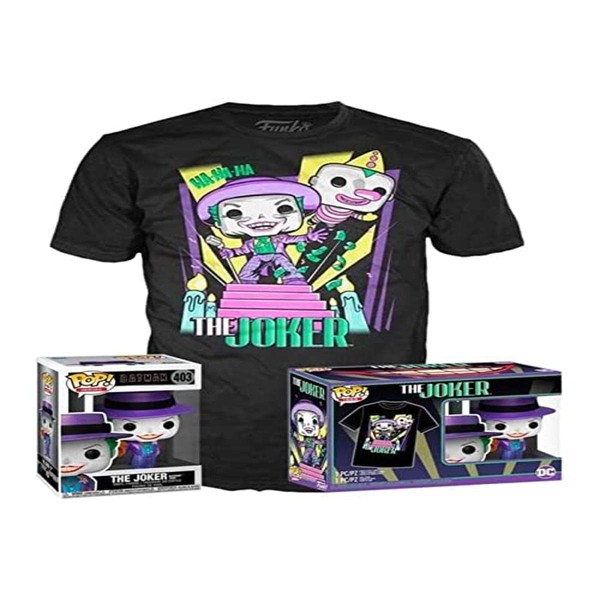 Funko pop! dc the joker & thé tee-shirt (taille l)