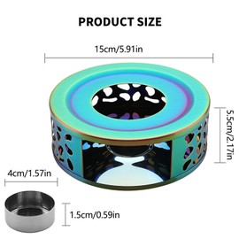 ARTGHJL Stövchen für Teekanne,Stövchen Teewärmer,Teelicht Warmhalter,Kaffeewärmer aus Edelstahl,Stövchen aus Edelstahl mit Teelichthalter,zum Erhitzen von Tee Milch Kaffee Heißen (Multicolor)