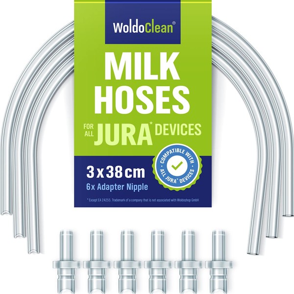 Milk Hose Set for Jura Fully Automatic Coffee Machines with 3 x Hoses and 6 x Adapters