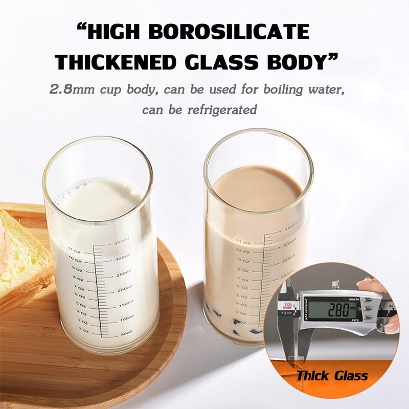 Graduated Glass Cup With High And Low Temperature Resistance,Measuring Cup,Breakfast