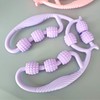 Nine-Wheel Stretching Leg Massager Roller Purple 4ea