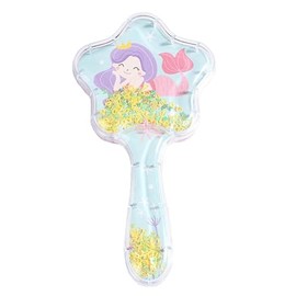 Cepillo desenredante para el cabello con forma de estrella, peine desenredante con lentejuelas y purpurina, peine de princesa, cepillo para masajear e