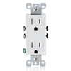 Leviton 15 amps 125 V Duplex White Weather Resistant Outlet