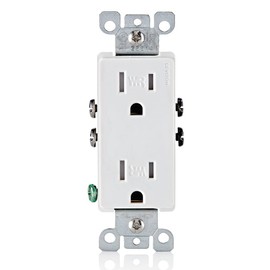Leviton 15 amps 125 V Duplex White Weather Resistant Outlet 5-15 R 1 pk