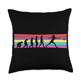 Shuttlecock Badminton Sets for Backyards Badminton Racket Badminton Player Evolution Girls Women Throw Pillow, 18x18, Multicolor