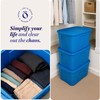 HOMZ 4-Pack Durable Molded Bin, Plastic Storage Containers w/Lids, 10