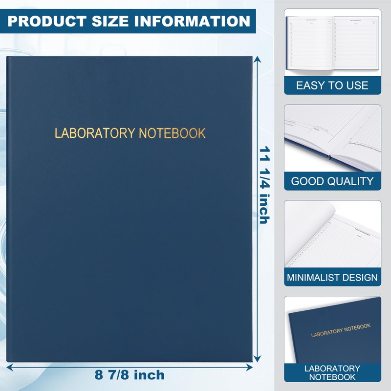 Yeplan Lab Notebook Laboratory Notebooks, 96 Pages, 8 7/8" x