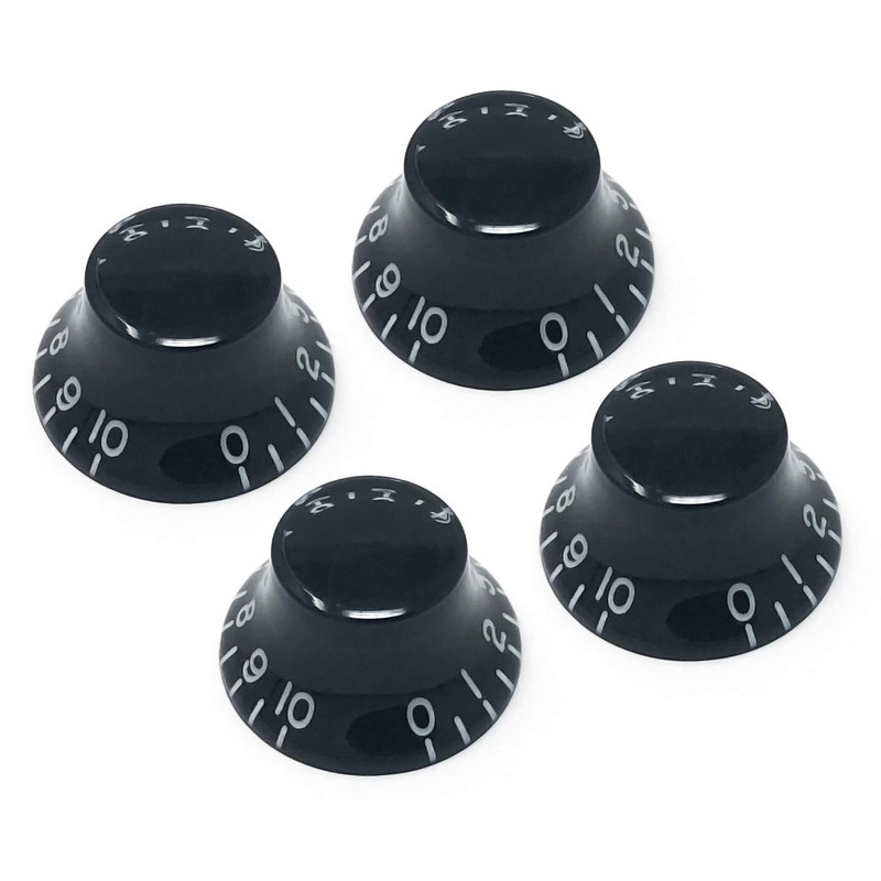 Vintage Forge Black Top Hat Bell Knobs Compatible with Gibson