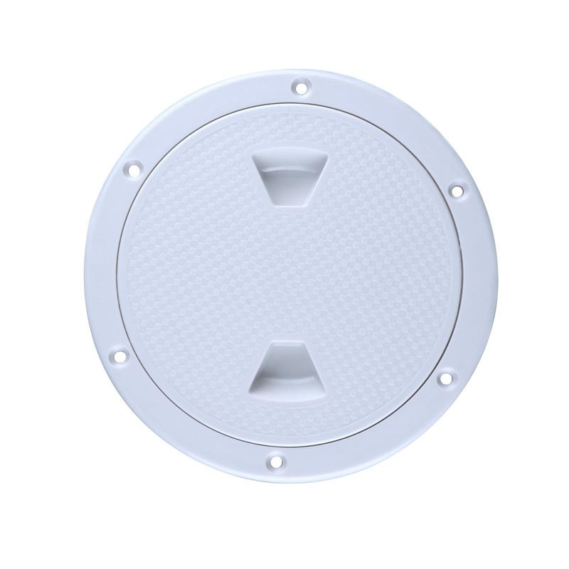 White Boat Hatch 8 Inch Round Non Slip Inspection Hatch