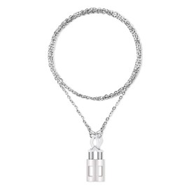 Raueupo Strong Magnetic Anti-Lost Straps for AirPods, Sports Headphone Chain Lanyard Compatible with AirPods 4/1&2 / 3rd / AirPods Pro 1st&2nd, Neck Rope Cord (Silver, Cross)