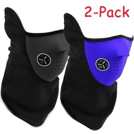 Unbranded 2Pack Winter Fleece Neck Warmer Gaiter Ski Face Mask Windproof Thermal Balaclava