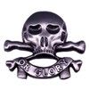 Retro Death And Glory Enamel Lapel Pin Metal Human Skeleton