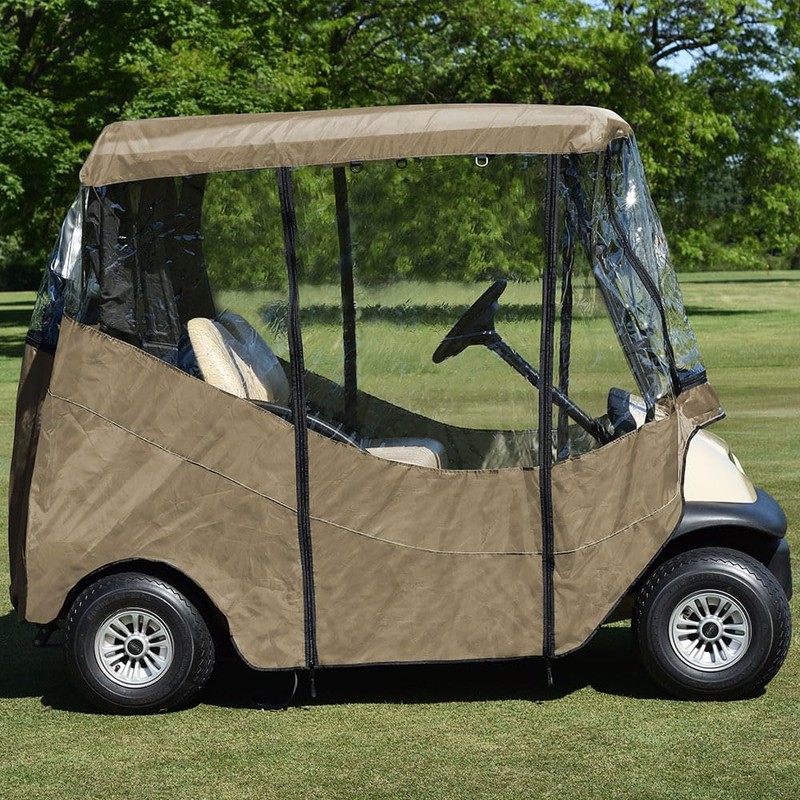JEF WORLD OF GOLF Ultimate Golf Car Enclosure - Tan