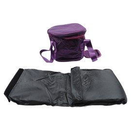 Music Bowl Storage Bag Crystal Singing Bowl Carrying Case with 2 External Pocket Dual Zipper 14in Pure Purple