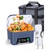 Docusvect Rechargeable Heated Lunch Box for Men, 1.3L Cordless Electric