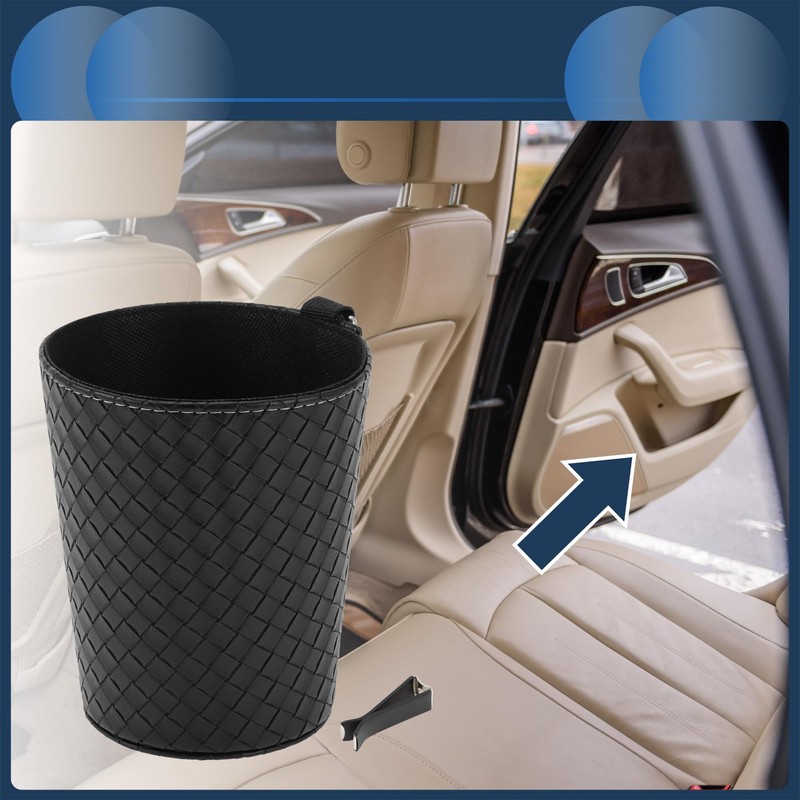 INFINAUTO Car Trash Can Front Rear Seats 5.1" Width 5.9"