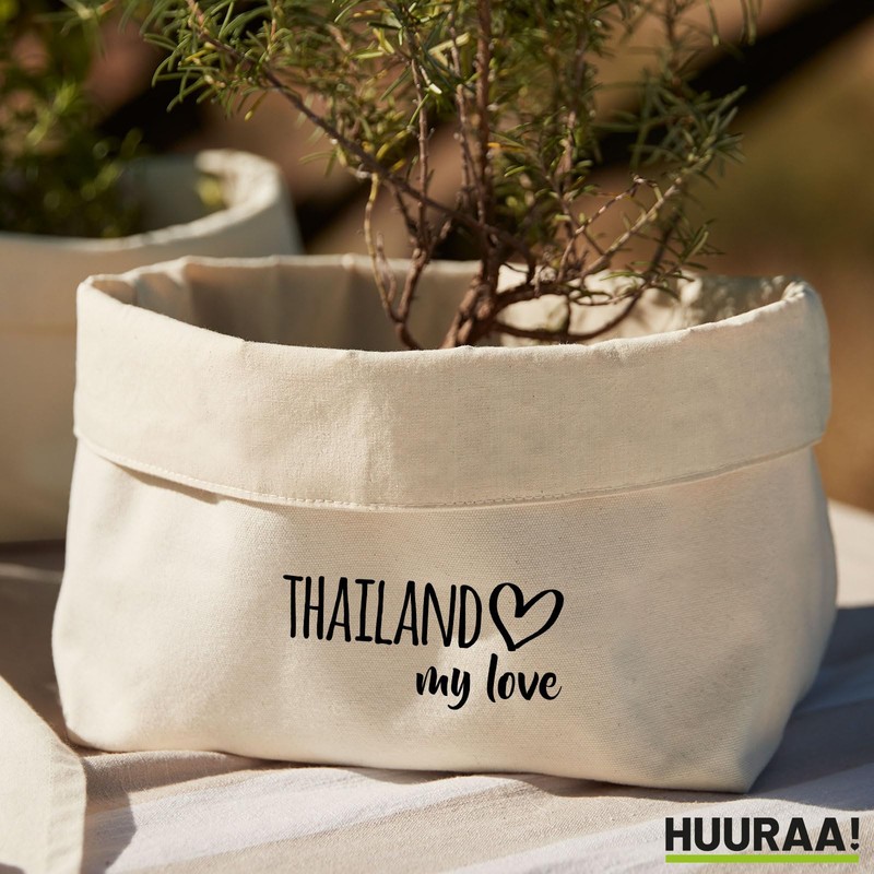 Huuraa Organizer Thailand my love Geschenk 3 Liter Medium Canvas