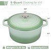 VORRINGARD Enameled Cast Iron Dutch Oven Pot with Lid, for