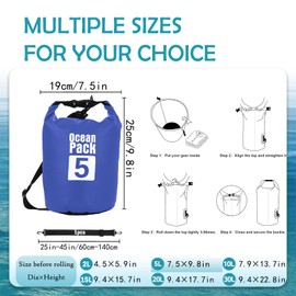 POPOYU Dry Bag, blue, WaterproofBag
