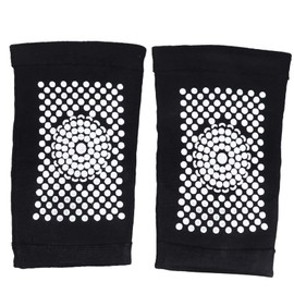 Healeved 2pcs Self-Heating Knee Pads Foot Hand Side Devices Pro Heated Groin Stabilizer Ace Ankle Hip Gel Warmers Leg Working Support Basketball Knee Pads Thermal Knee Pad Black Polyester