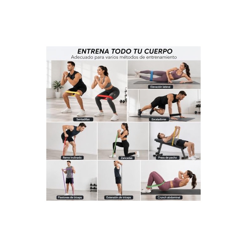 KTMOUW 17PCS Bandas de Resistencia y Ligas de Resistencia para