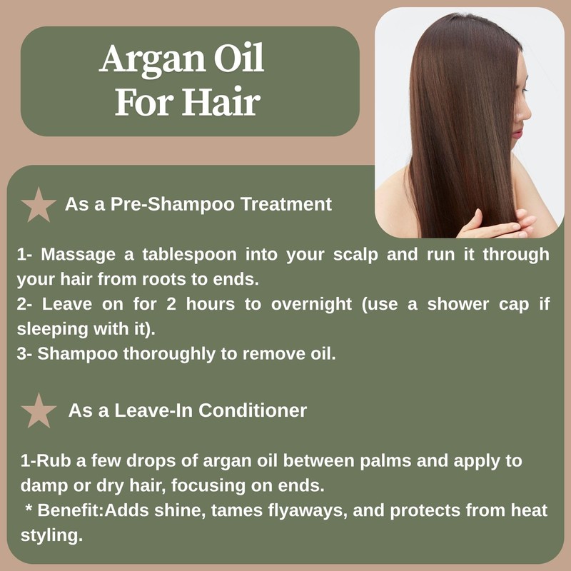 Dekure Argan Oil, 100% Pure Organic Cold-Pressed, 120ml, For Hair