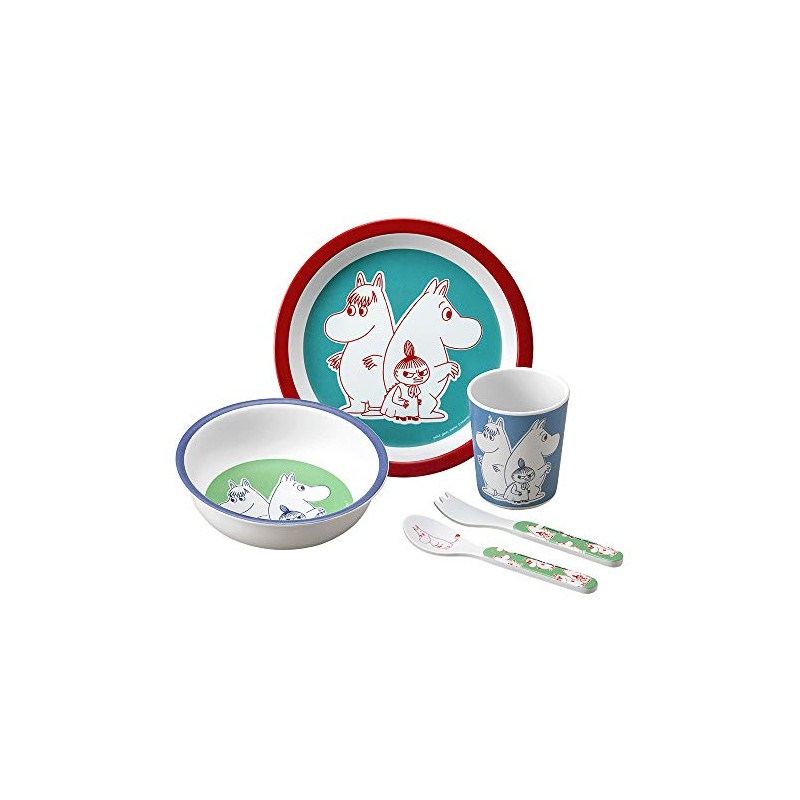 Moomin PTJ060154 Melamine Gift Set, Moomin 5 Piece Set