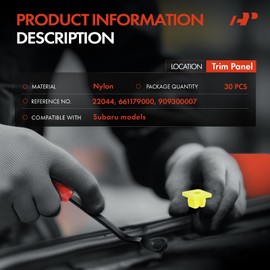 A-Premium 30PCS Nylon Trim Panel Grommet Retainer Clips Compatible with Subaru Outback 2000-2024, Forester, Impreza, CrossTrek, Legacy, XV Crosstrek, Ascent, Tribeca, Baja, Justy, SVX, B9 Tribeca, WRX