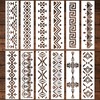 Keluna Aztec Stencils - 12 Pcs Boho Borders Pattern Stencils