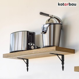 KOTARBAU® Shelf Bracket Black Metal Steel 150 x 150 mm Shelf Brackets Metal Shelf Bracket Black Shelf Bracket Wall Shelf Bracket Angle for Shelf Wall Bracket Shelf Angle