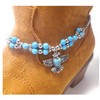 Thunderbird Western Rodeo Boot Chain Gemstone Weave Bracelet Vibrant Blue