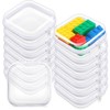 Qiyaz 15 Pcs Clear Hard Shell Zipper Case Plastic Bins