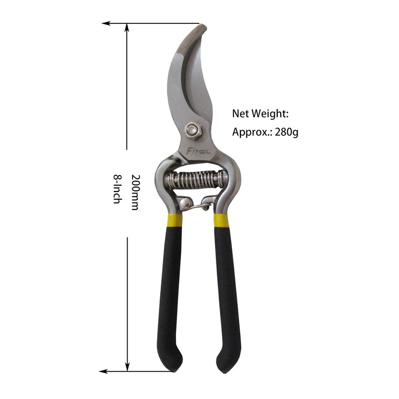 Forged Bypass Hand Clippers Pruner, with 5/8 Inch Cutting Capacity,