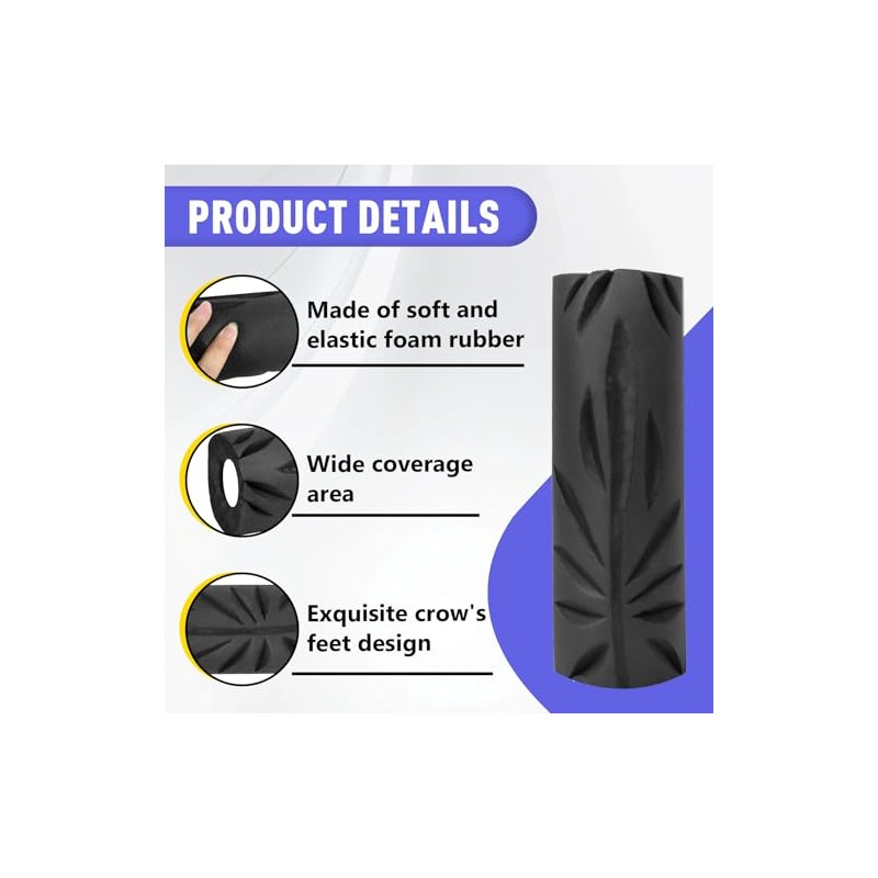 9 Inch Drywall Texture Roller, with Crow's Foot Pattern Design,