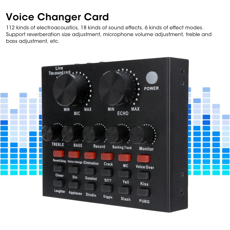 Live Sound Card Voice Changer Bluetooth Support Mobile Phone Computer