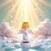Yellow Solar Powered Bobble Head Toy - Cute Solar Angel