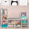 HYCFYJR Kids Reading Nook with Storage, Nursery Book Shelves and