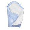 TupTam Unisex Baby Swaddling Blanket with Bow Blue Size: 70