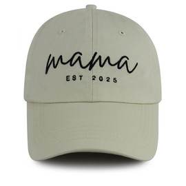 New Mom Gifts for Women, First Time Mommy Essentials Baseball Cap, 2025 Pregnancy Mama Hat, Christmas Mother's Day Birthday Gifts for Mom Mommin Wifey Off-White