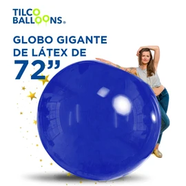 TILCO BALLOONS | Globo Gigante Color Azul 72 pulgadas - Listos para Inflar con Aire, Helio o Llenar con Agua | Para Decorar Eventos, Fiestas, Cumpleaños