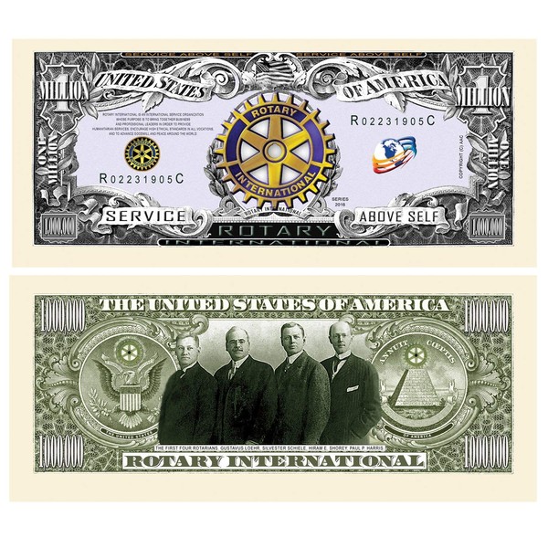 American Art Classics Rotary Club Rotarian Million Dollar Bill (Pack of 5) - Best Gift for Rotarians