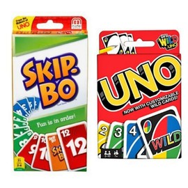 BLUEFOX TOOLS Skip Bo card game bundled with Uno card game