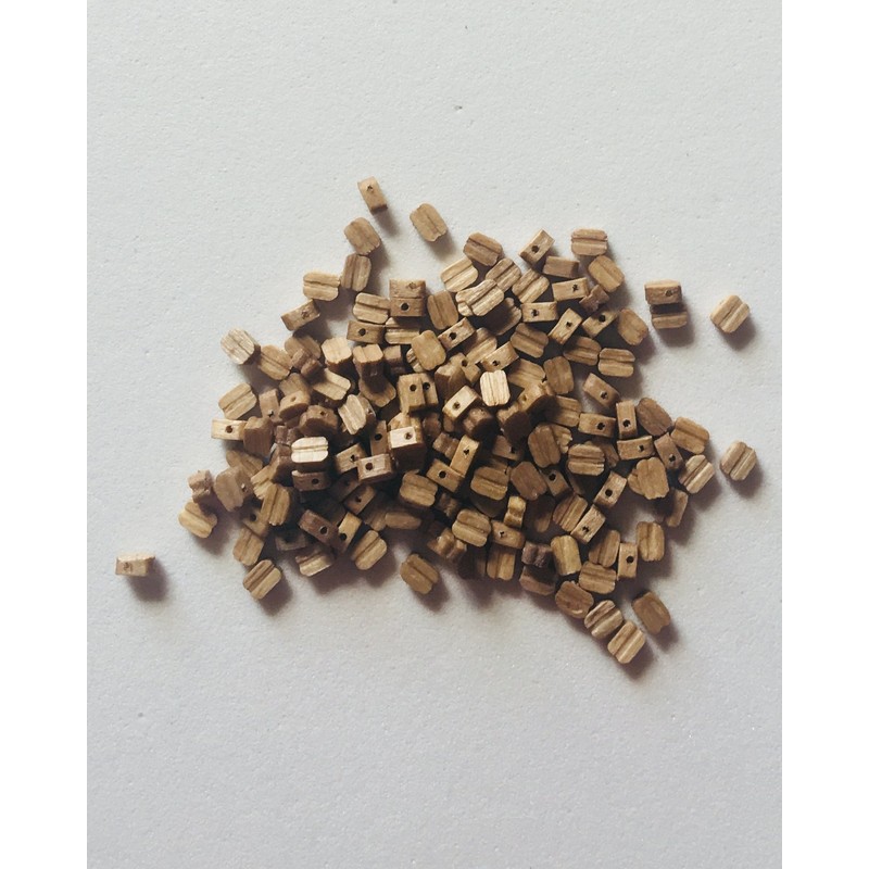 Model Expo Single Sheave Blocks Walnut 3/32" (2.5MM) MS0301BW 150/Pack